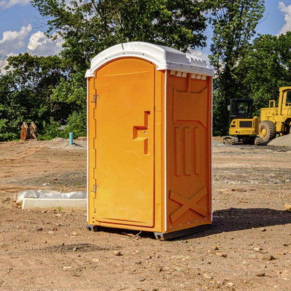 how often are the portable restrooms cleaned and serviced during a rental period in Kansas